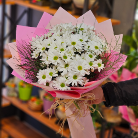  Burdur Çiçek Gönder Beyaz Papatya Buketi Gönder