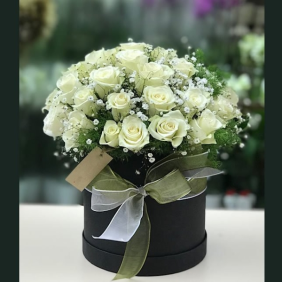  Burdur Çiçek Gönder Kutuda 41 Beyaz Güller
